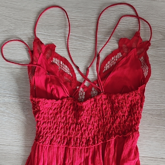 Free People Burgundy Lace Maxi Dress - Picture 9 of 9